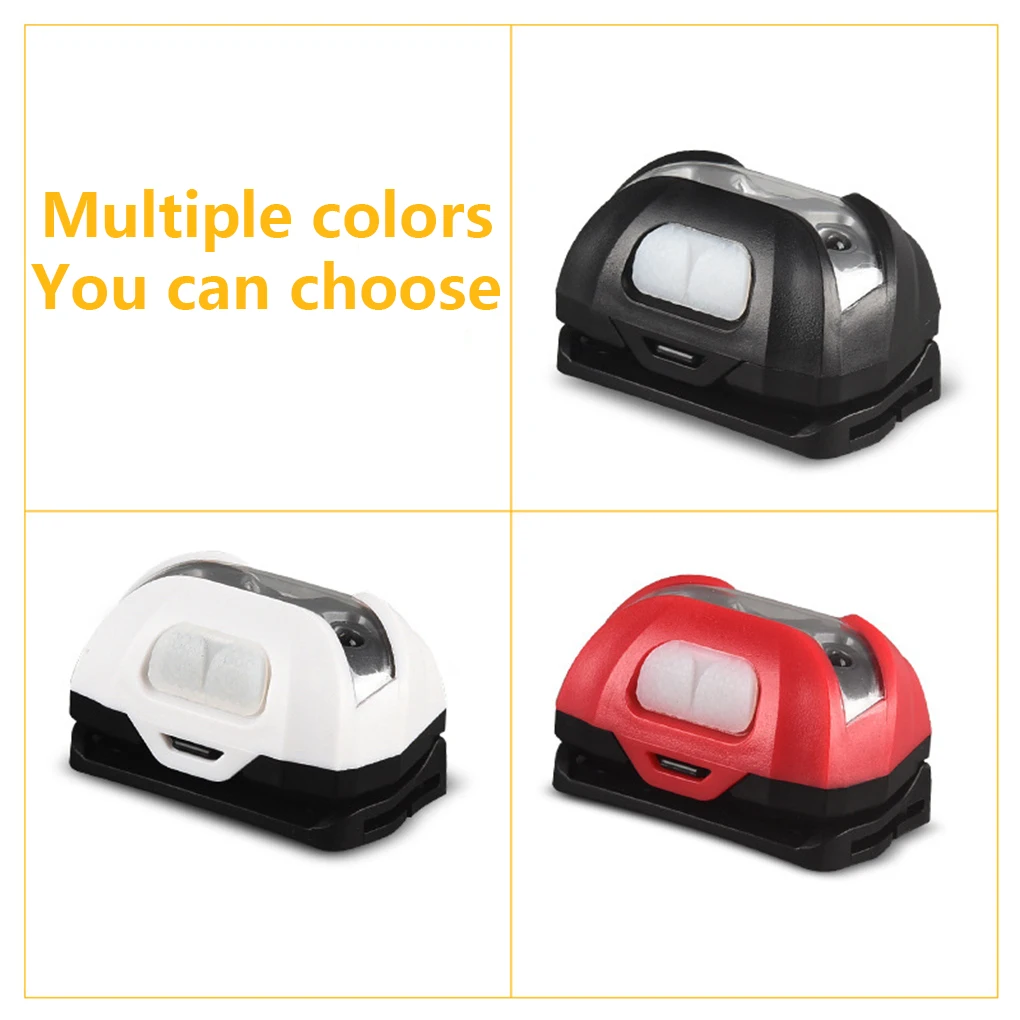 

Portable Headlamp Infrared Sensor Headlight 2 Gears Adjustable Head Lamp for Outdoor Camping Hiking Fishing Backpacking Black