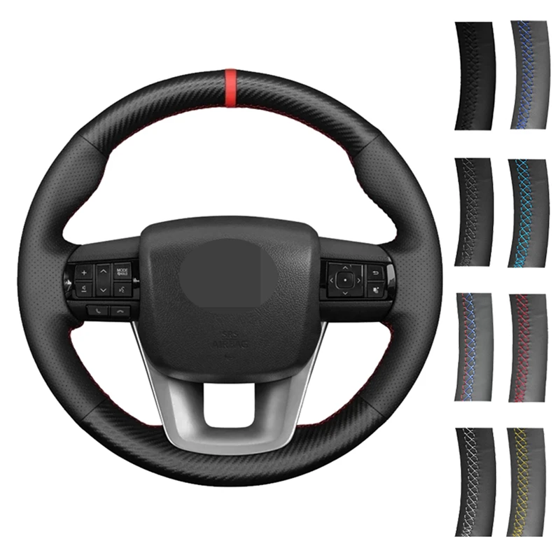 Строчка ручной работы для Toyota Fortuner 2016-2019 Hilux 2015-2019 оригинальная оплетка рулевого колеса на заказ