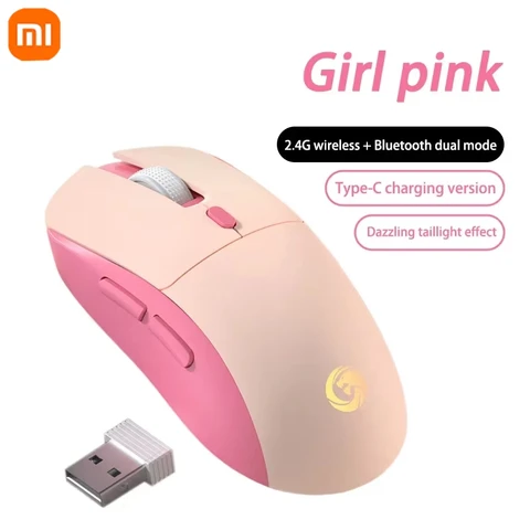 Модель Xiaomi MIJIA 2, беспроводная игровая мышь, гипсоскоростная, 1600 точек на дюйм, 2,4 ГГц, сверхлегкая геймерская мышь, перезаряжаемая, яркий задний фонарь, новинка