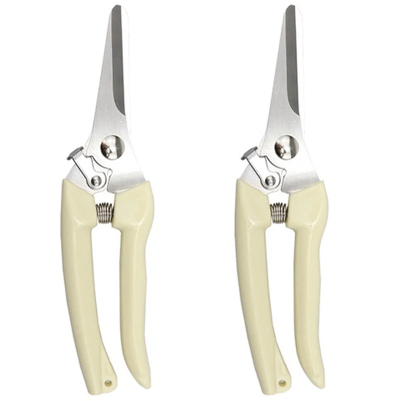 

2X Bonsai Cutting Scissors Pruners Garden Flower Cutter Tools Plant Trimmer Branch Secateurs Gardening-Straight Head