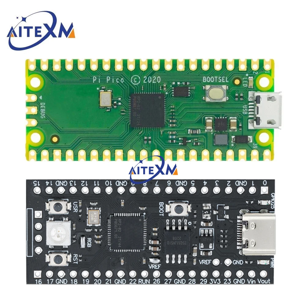 Raspberry Pi Pico Board RP2040 TYPE-C / MICRO Dual-Core 264KB ARM микрокомпьютеры с низкой мощностью
