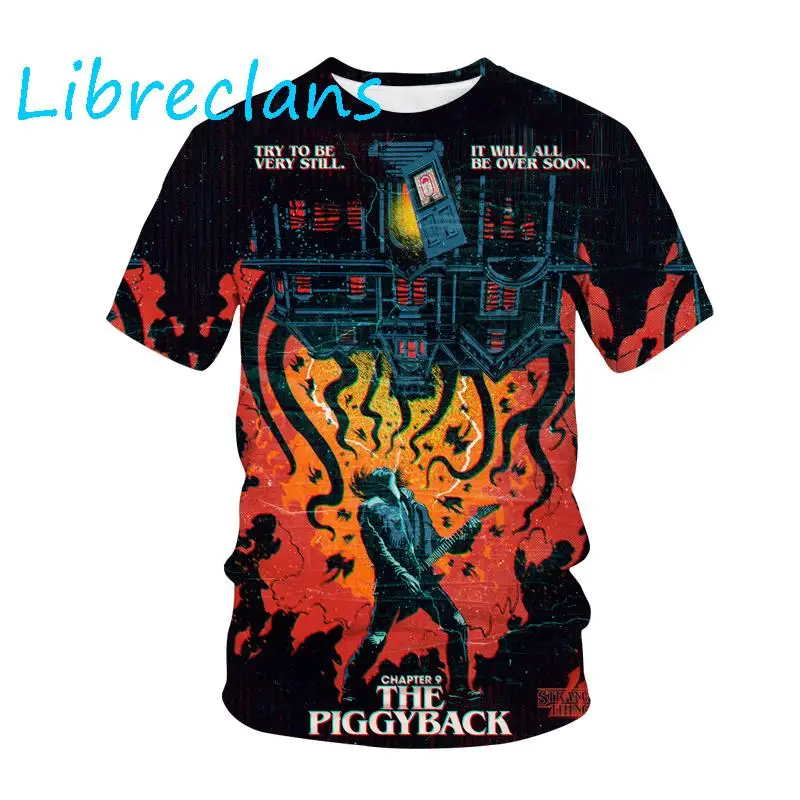 Футболка Мужская/женская оверсайз с 3D-принтом очень странные дела |