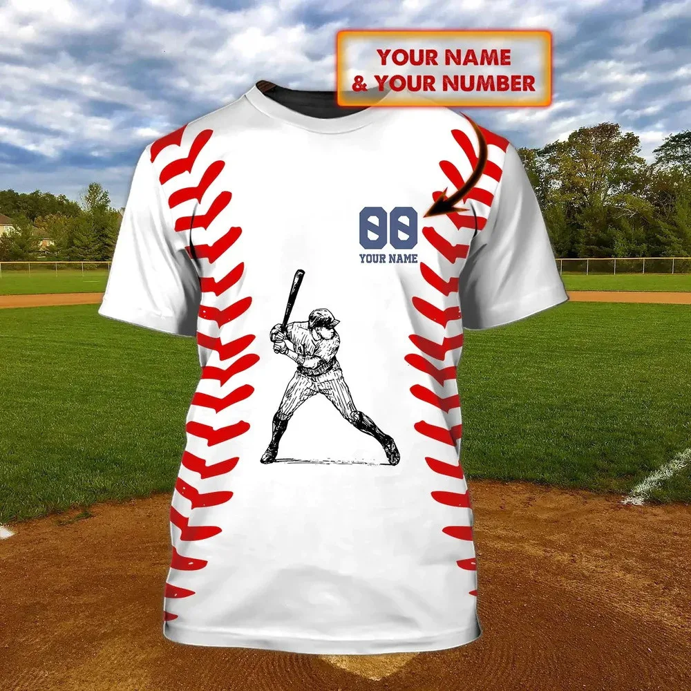 

Men's T-shirt Funny 3D Baseball Printed For Men Outdoor Sports Harajuku Oversized T-shirt Fashion Customizable Tee XXS-6XL