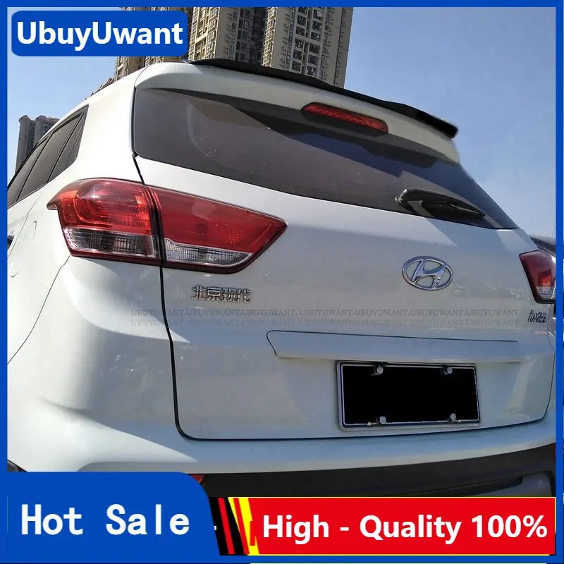 

Задний спойлер на крышу для Hyundai IX25 2015-2019, спойлер для хэтчбека из АБС-пластика, черный/углеродное волокно, цвет автомобиля