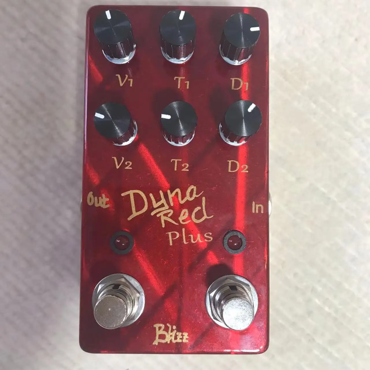 LILT Dyna Red Plus, Dynamic Red Distortion Single Block Effector Handmade Guitar Pedal