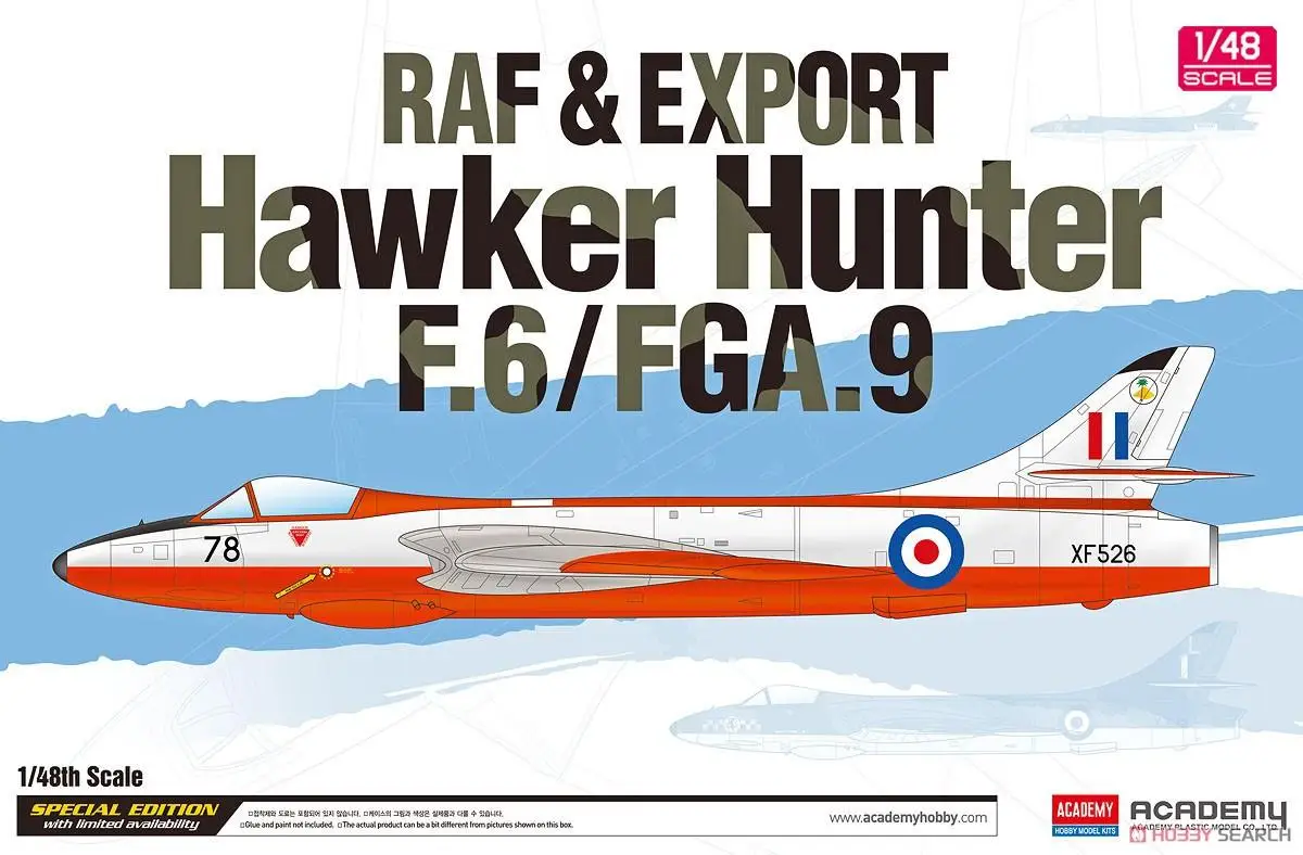 Академия 12312 1/48 Раф и экспорт Hawker Hunter F.6/FGA.9 специальное издание