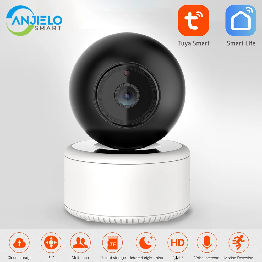 

3MP Wi-Fi камера для помещений Tuya Smart Home защита мини IP камера видеонаблюдения видеоняня камера Tuya