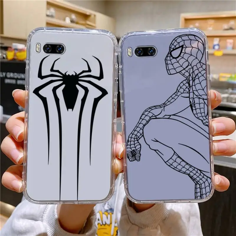 

Spider Spiderman Phone Case For Huawei Mate P10 P20 P30 P40 P50 Smart Z Honor 50 60 70 Pro Lite Transparent Case