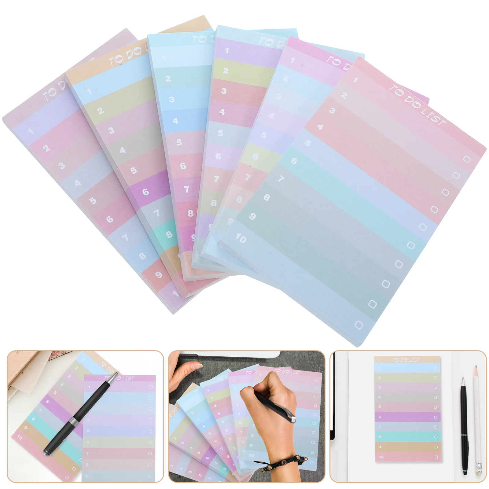 

12 Pcs Work Schedule Planner Notebook Multicolor Daily Week Do Pad Paper List Notepad