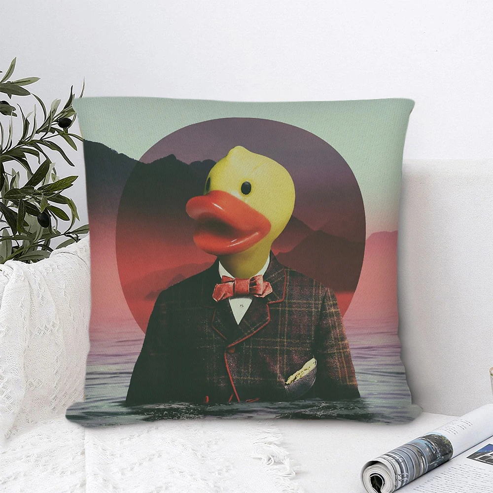 

Rubber Ducky Polyester Pillow Cover Decorative Pillows for Sofa Bedroom Pillow Cases Home Decor Cushion Covers 45*45cm