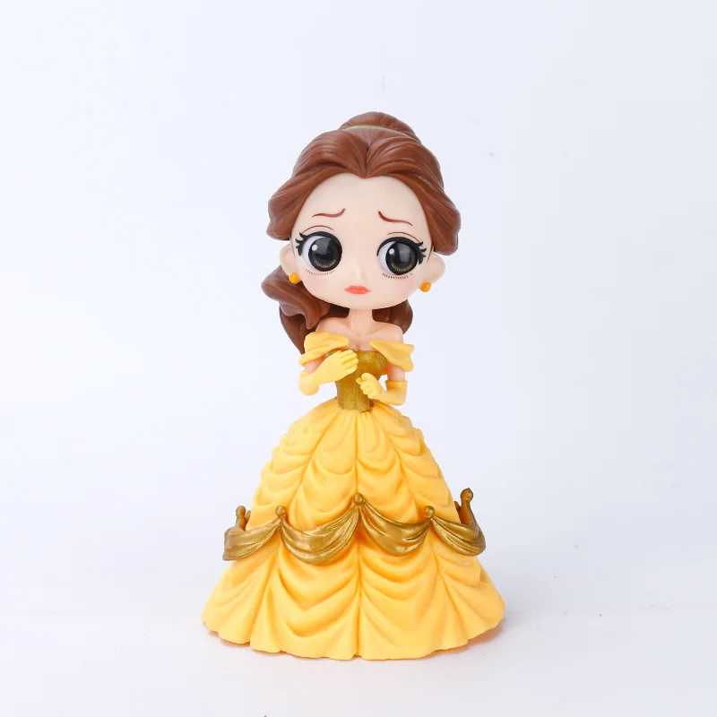 13cm Disney Beauty And The Beast Princess Bell Toy Model Doll Figurine Collection Room Diy Cake Decoration images - 6