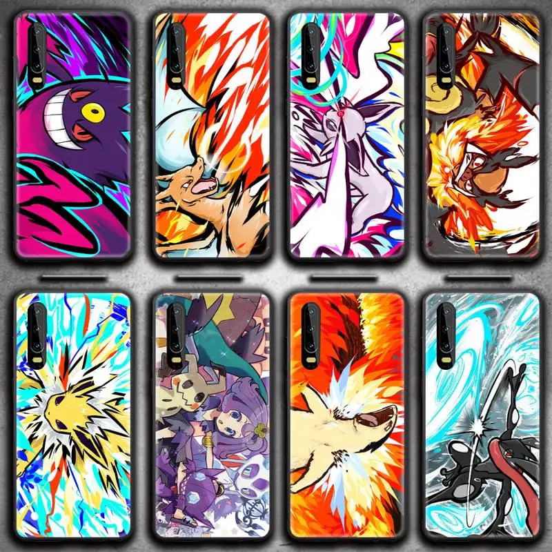 

Cartoon Pokémon Pikachu Squirtle Charmander Phone Case for Huawei P20 P30 P40 lite E Pro Mate 40 30 20 Pro P Smart 2020