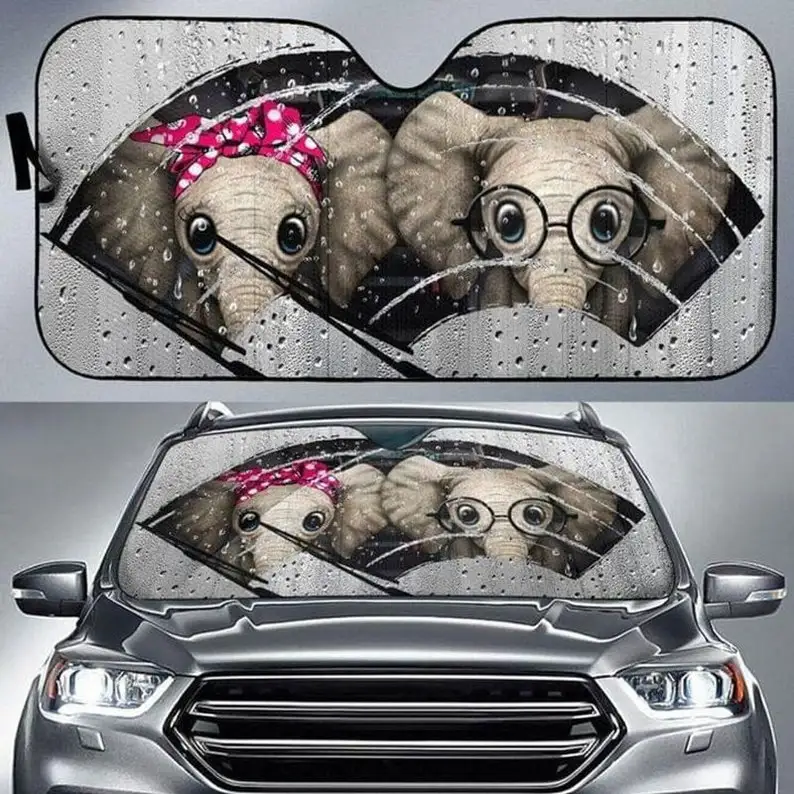 

Солнцезащитный чехол из ткани Оксфорд для влюбленных слонов