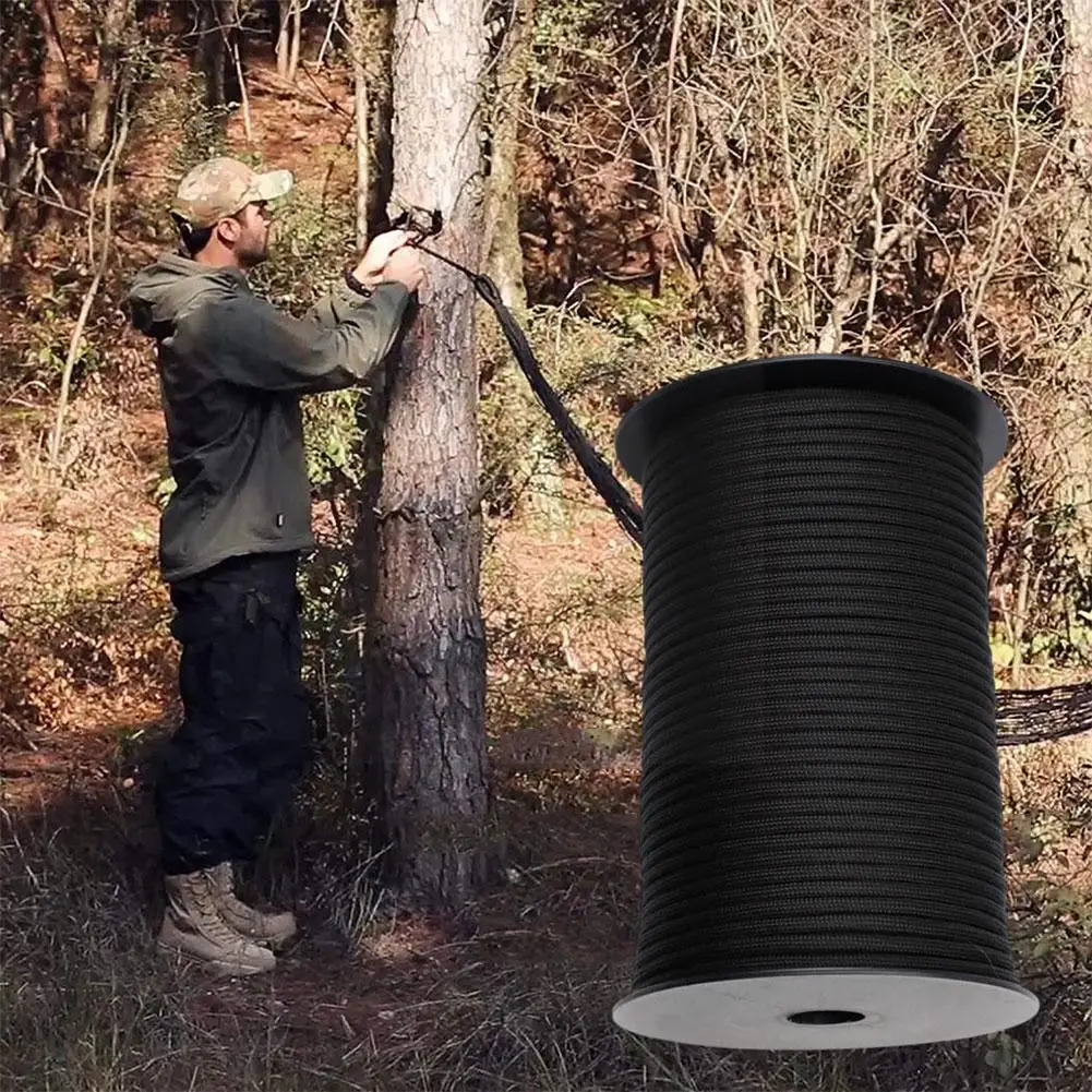 

100 м 550 военный Стандартный 9-жильный Паракорд веревка 4 мм Шнур парашютный ремень зонтик для выживания для улицы палатка W0i1