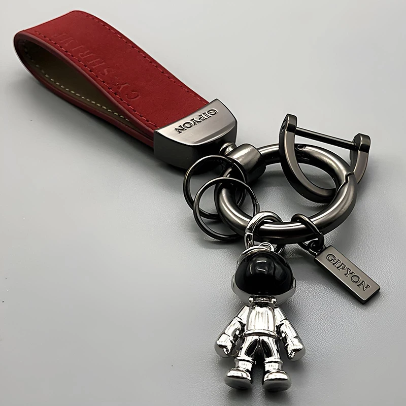 Брелок Унисекс С Вращающейся Меховой Подвеской Изображением Астронавта