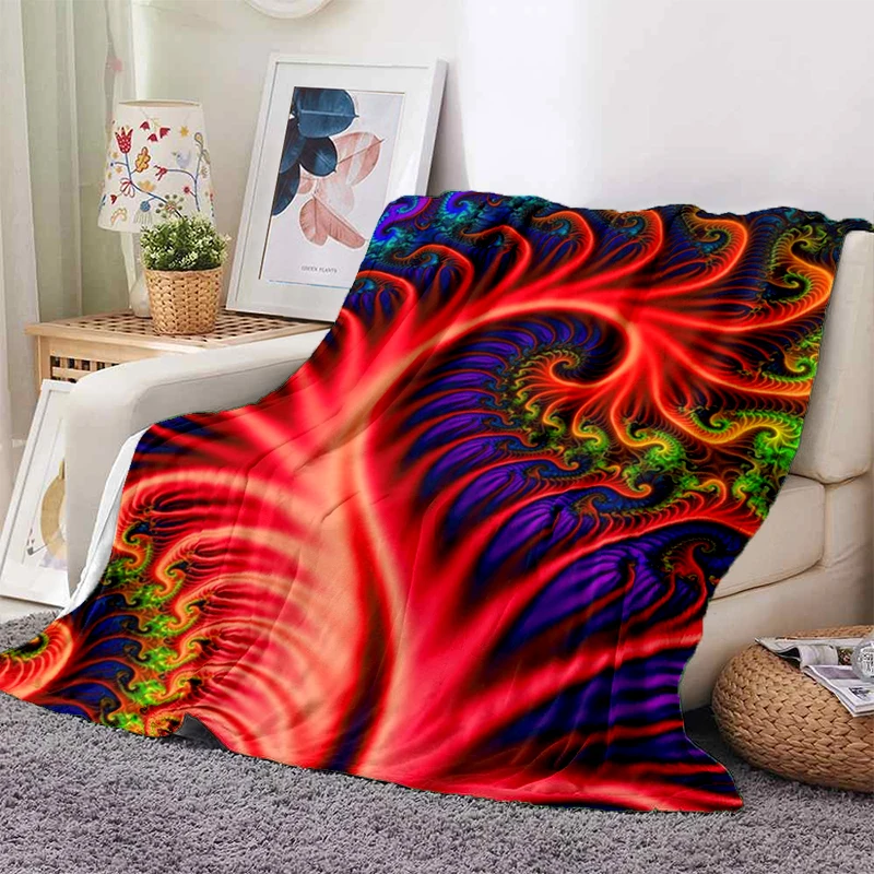 

Colorful Magical Fantasy Abstract Art Printed Modern Blanket Flannel Soft Sofa Bed Throwing Blankets Gedruckt Bettdecke Geschenk