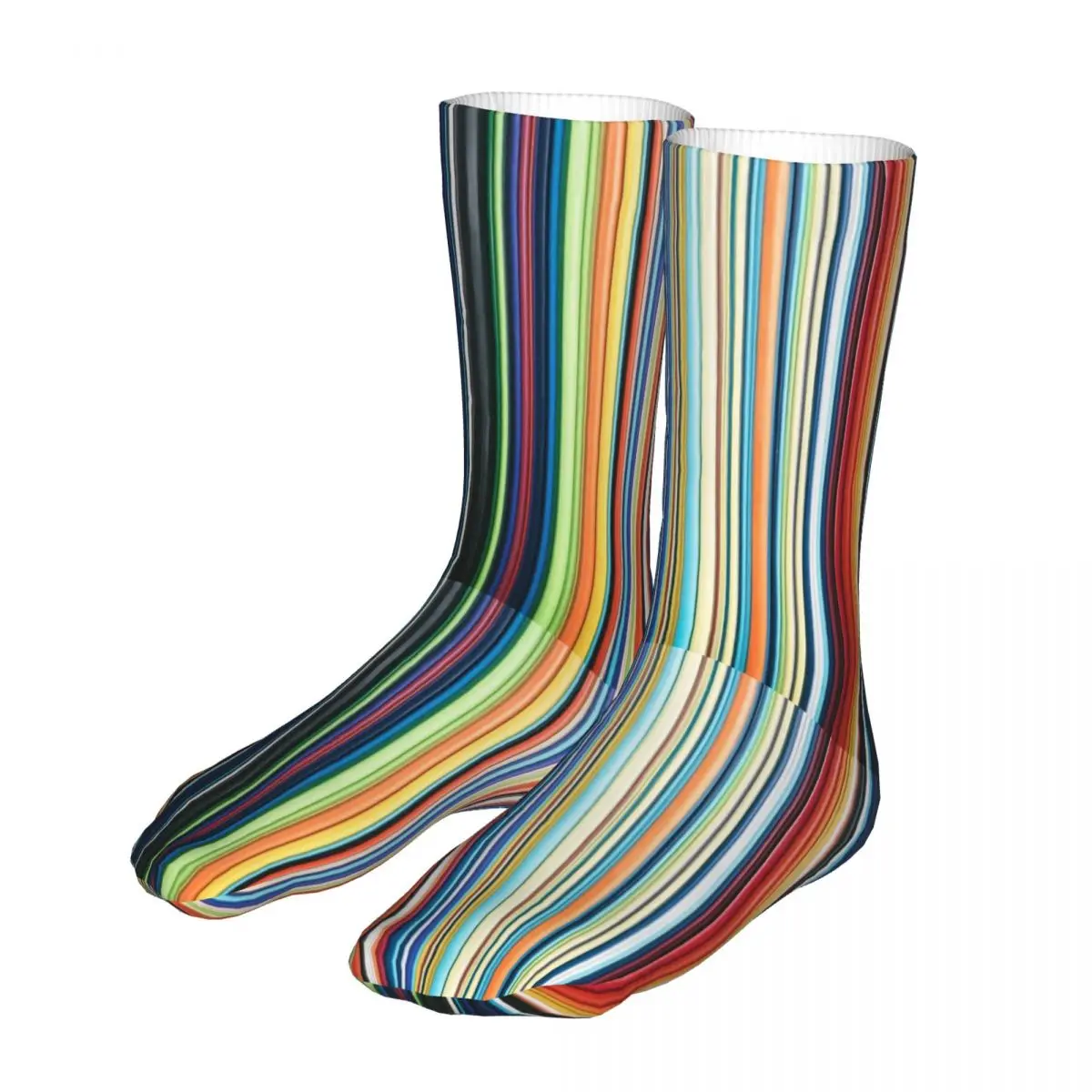 

Multicolored Stripes Socks Men's Women's Fashion Socks Novelty Spring Summer Autumn Winter Socks Gifts