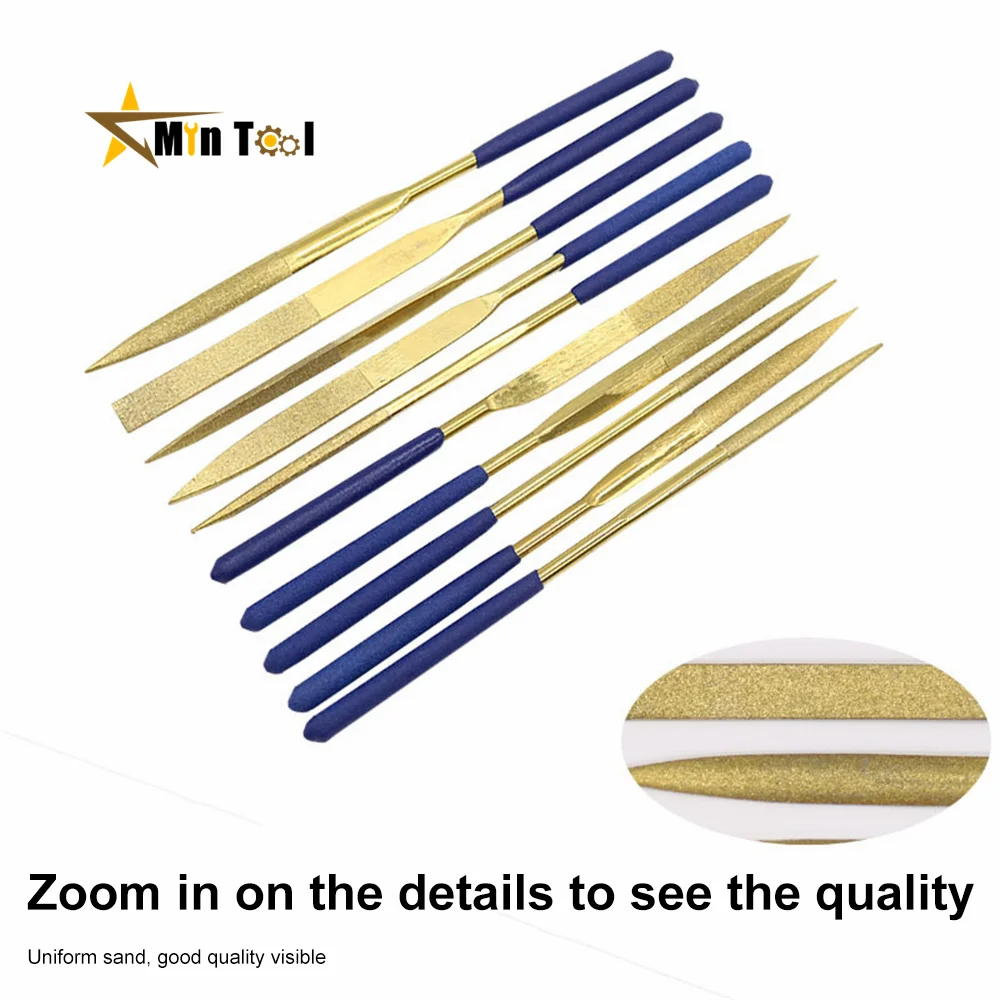 

10PCS Diamond Mini Needle File Set Handy Tools Ceramic Crafts DIY Wood Rasp File Needle Jewelry Polishing Carving Diamond File