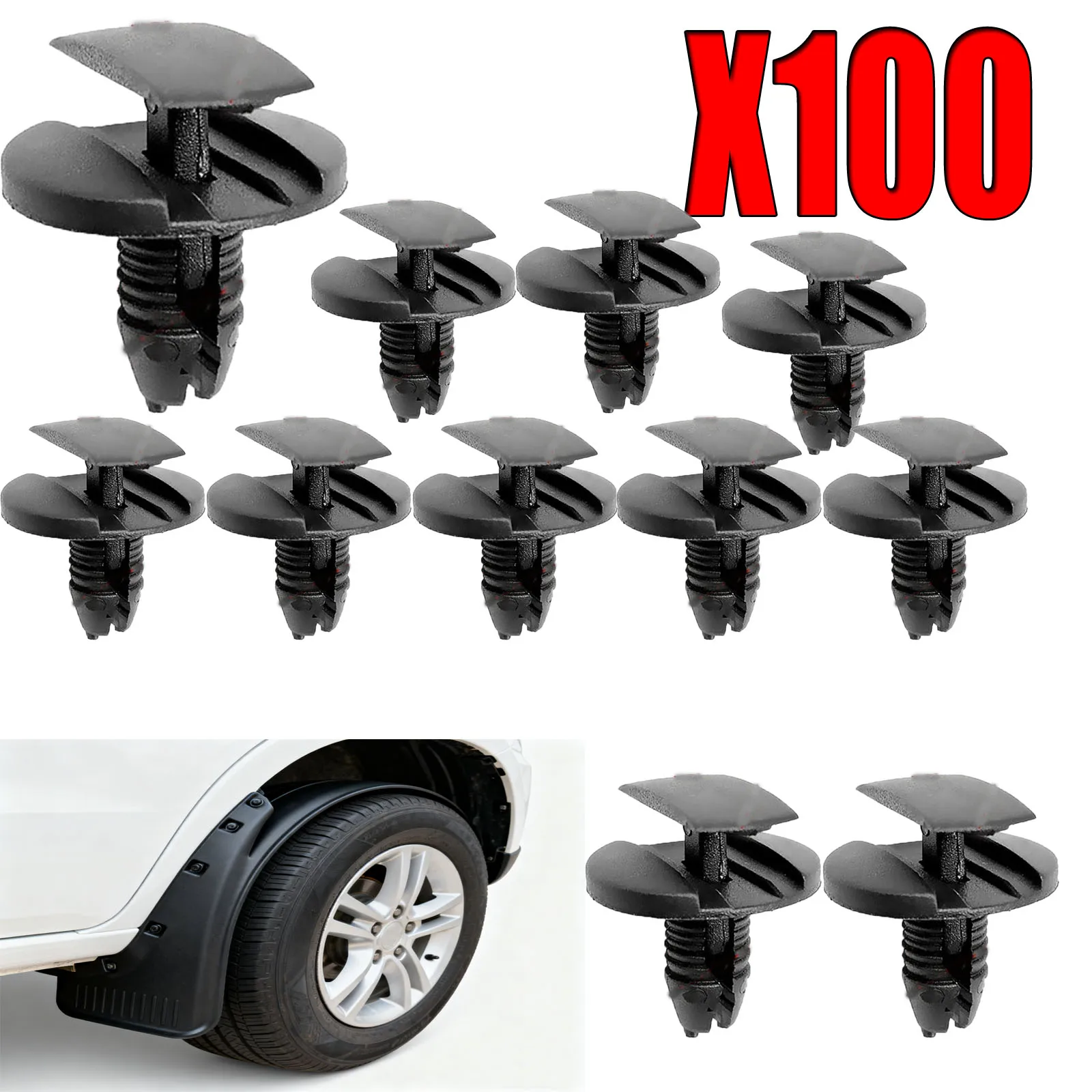 

10-100X автомобильный бампер, заклепка, крыло, фиксированный зажим, фиксатор колесной арки, крепеж, зажим для PEUGEOT Citroen 206 207 307 308