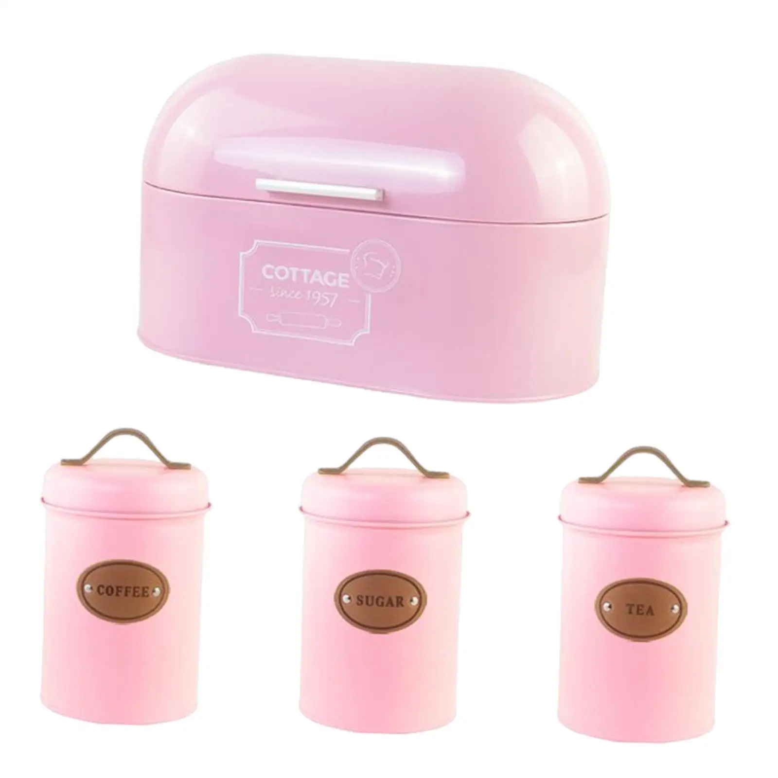 

High Capacity Bread Box Sugar Coffee with Lid Iron Bread Box