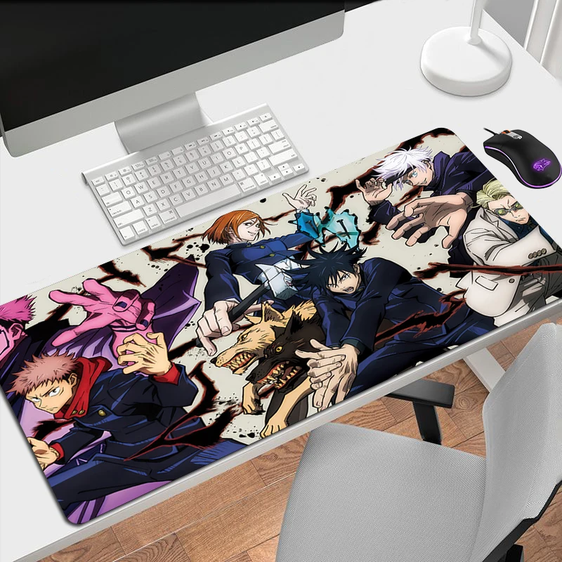 

Jujutsu Kaisen Anime Mouse Pad Gamer New Mousepad XXL Mechanical Keyboard Pad Soft Natural Rubber Office Computer Table Mat