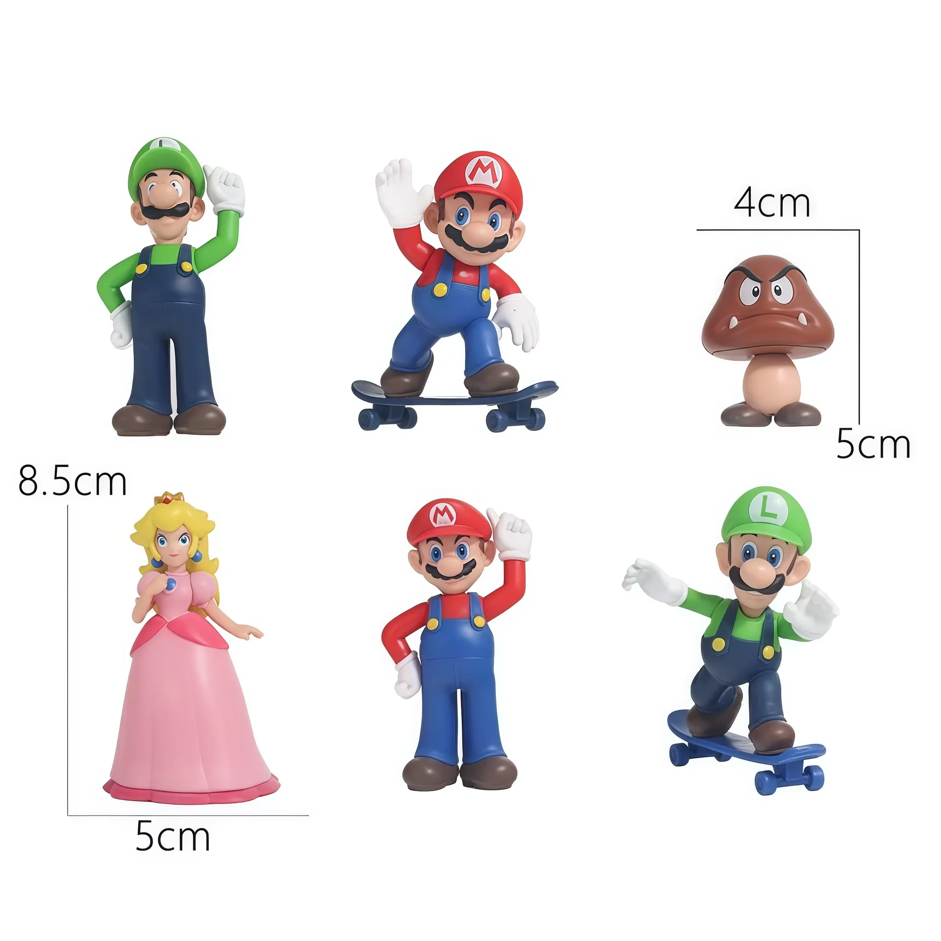 Фото Коллекционные фигурки Bandai Hot Super Mario Bros: Луиджи, Йоши, Марио — креативные аниме-игрушки для подарка на Рождество №5
