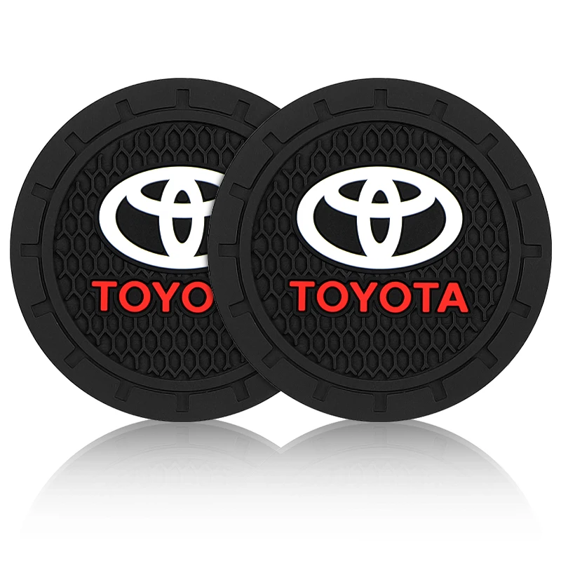 

1/2 шт. автомобильный Стайлинг, нескользящая подставка, держатель для стакана с водой, коврик для Toyota Corolla Yaris Rav4 Avensis Auris Camry Sequoia C-hr 86