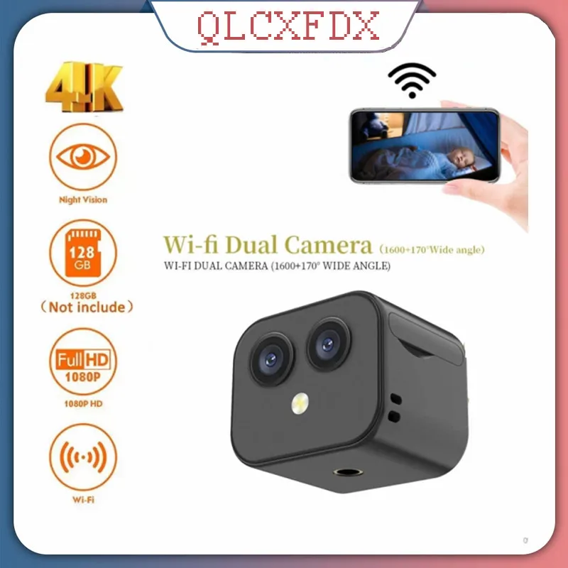 

Новинка 2022, Беспроводная мини-IP-камера HD 4K с Wi-Fi, стандартная беспроводная сетевая Ночная двусторонняя связь, мониторинг домофона, Спортивна...