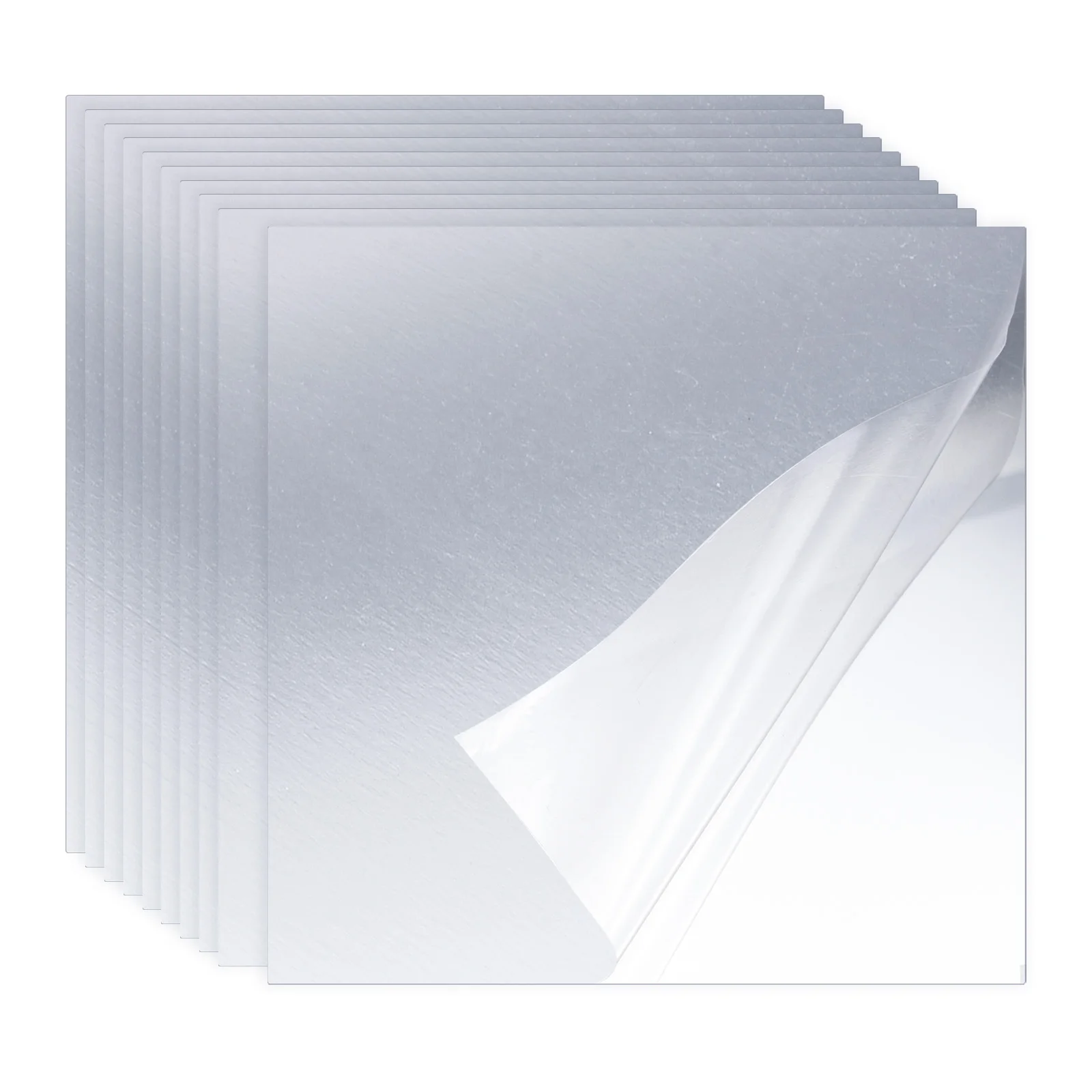 

Uxcell Flexible Mirror Sheet 150mm x 150mm x 0.3mm Self Adhesive Wall Sticker 12 Pcs