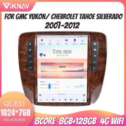 Обновленная Автомагнитола на Android 11 для GMC Yukon/ Chevrolet Tahoe Silverado 2007-20212, мультимедийный плеер для Carplay, Wi-Fi, GPS-навигация