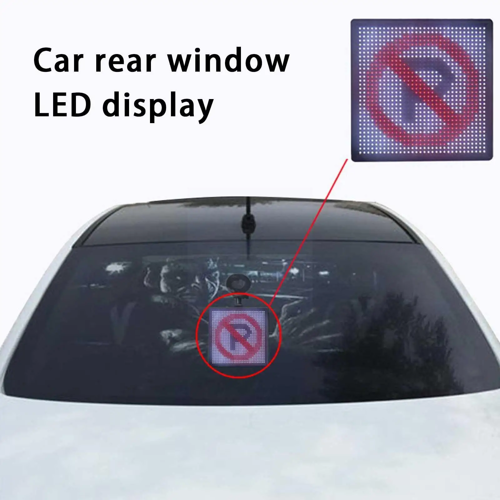 

LED Display On Car Rear Window Mobile Phone APP Control 7-color LED Panel Car Display Accessories Screen Support Expression P9K2
