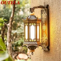 outela outdoor wall lamps bronze lighting led sconces classical waterproof retro for home balcony decoration