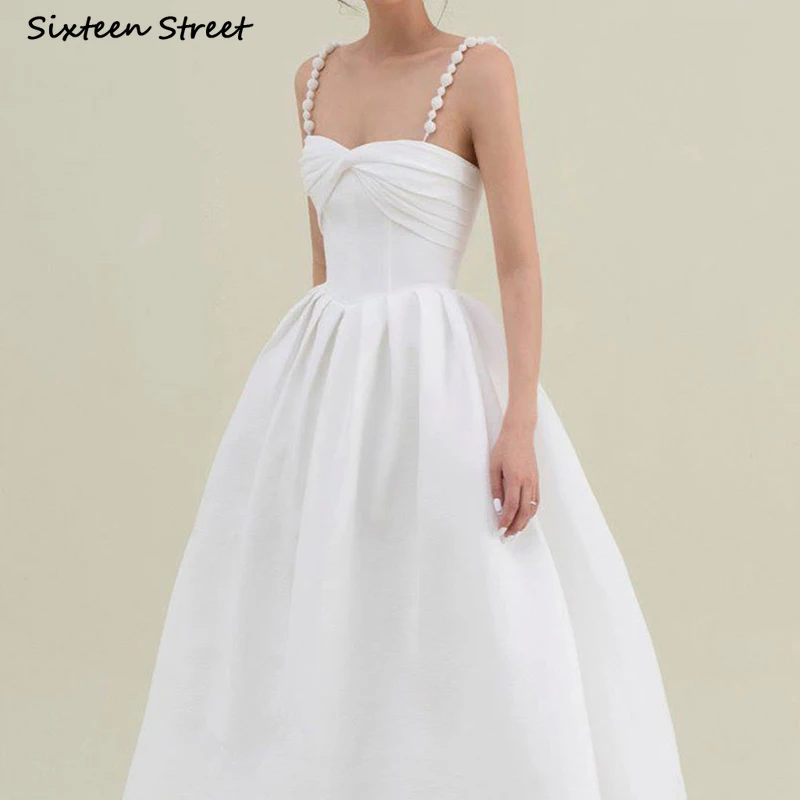 

White Elegant Dress Women 2023 Summer Beading Strapped Solid Color Party Dresses Women Clothing Sleeveless Bodycon Spaghetti