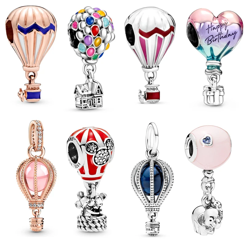 

2022 Fashion Jewelry Gifts For Women 925 Sterling Silver Bracelets BeadsDIY Hot Air Balloon Charms Fit Original Pandora Pendant