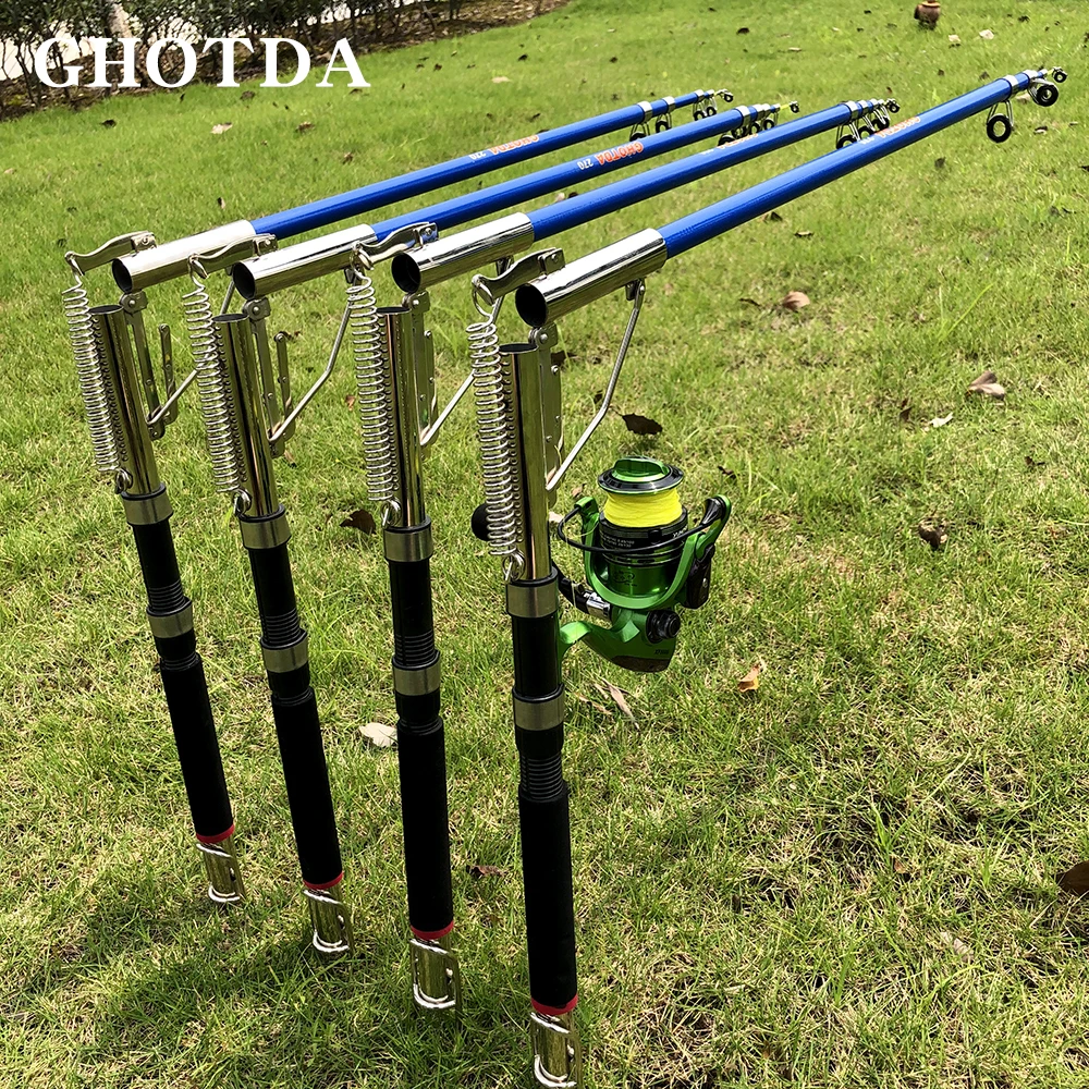 

GHOTDA Fishing Automatic Rod Stainless Machine Fishing Accessories Efficient Automatic Pole Lifter Fishing Rod with Holder Fast