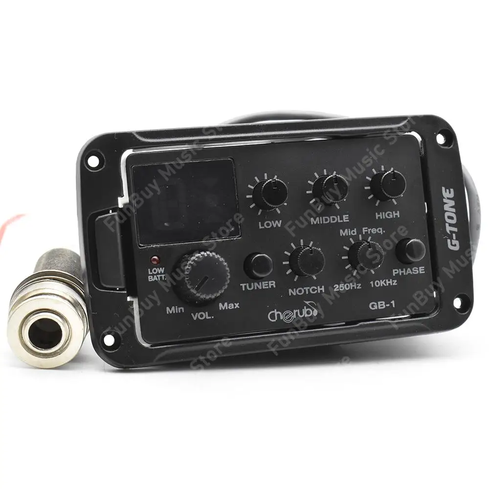 Предусилитель для акустической гитары Cherub GB-1 серии G-Tone пьезоусилитель 3-полосный