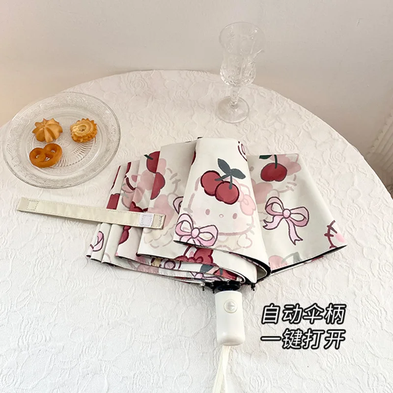 Hello Kitty Sanrio Kuromi полностью автоматический ручной зонт складной зонтик от солнца