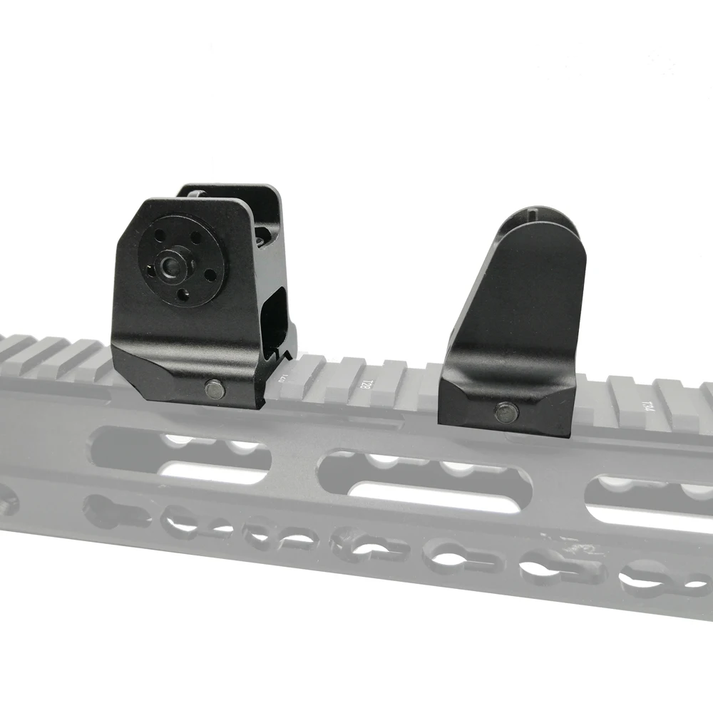 

Tactical Rail Mount Fixed Front Rear Iron Sight Weaver Picatinny Rail Sight for Hunting AR15 M4/M16 Rifle