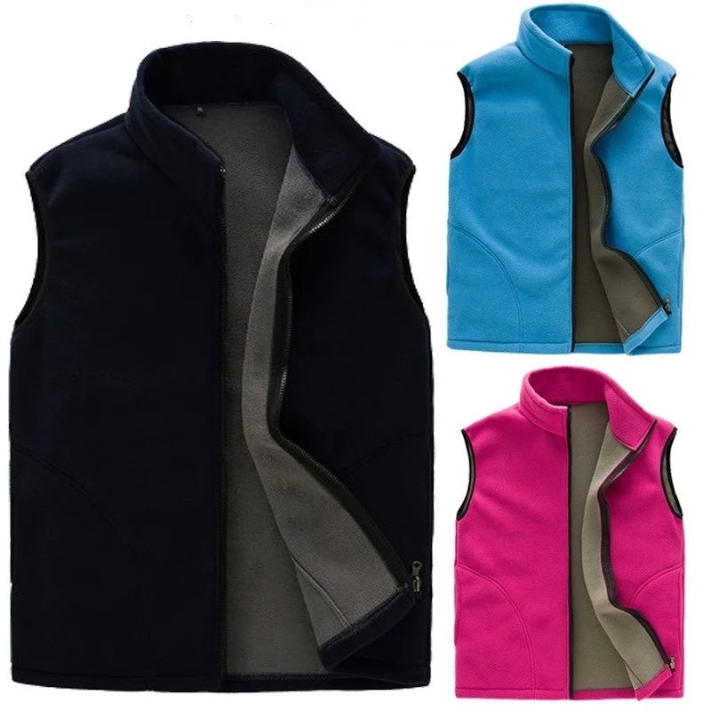 

New Men Polar Fleece Hiking Vest Winter Outdoor Sleeveless Jacket Softshell Heated Ski Sports Vests Waistcoats