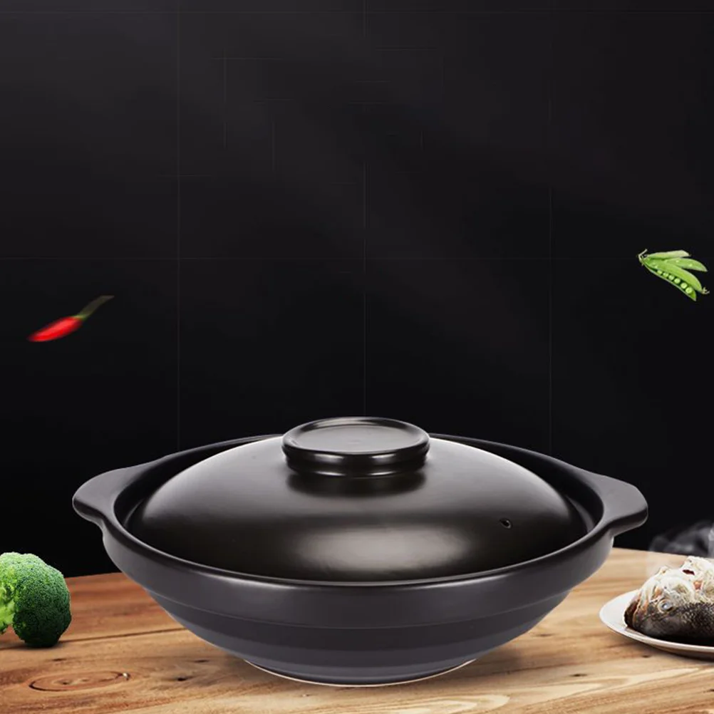 

Japanese Ceramic Pot Casserole Cooking Pot Household Stew Pot with Handle Bibimbap Pot