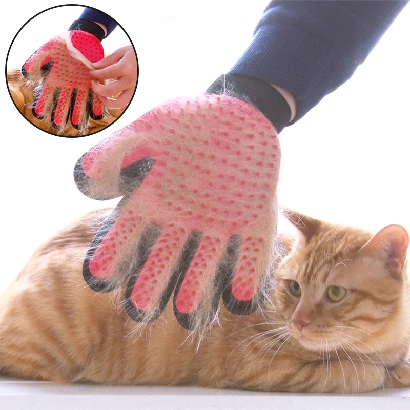 

Cat Glove Cat Grooming Glove Pet Brush Glove for Cat Dog Hair Remove Brush Dog Deshedding Cleaning Combs Massage Gloves