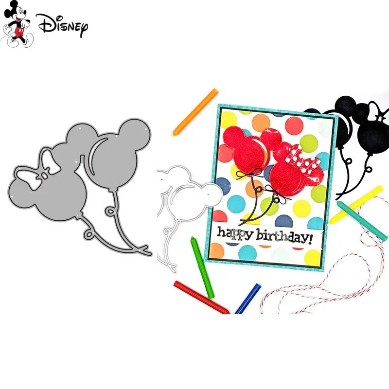

Disney Mickey Mouse Balloons Cutting Dies Punch Diecut for DIY Scrapbooking Embossing Paper Cards Crafts Making New 2022 Arrival