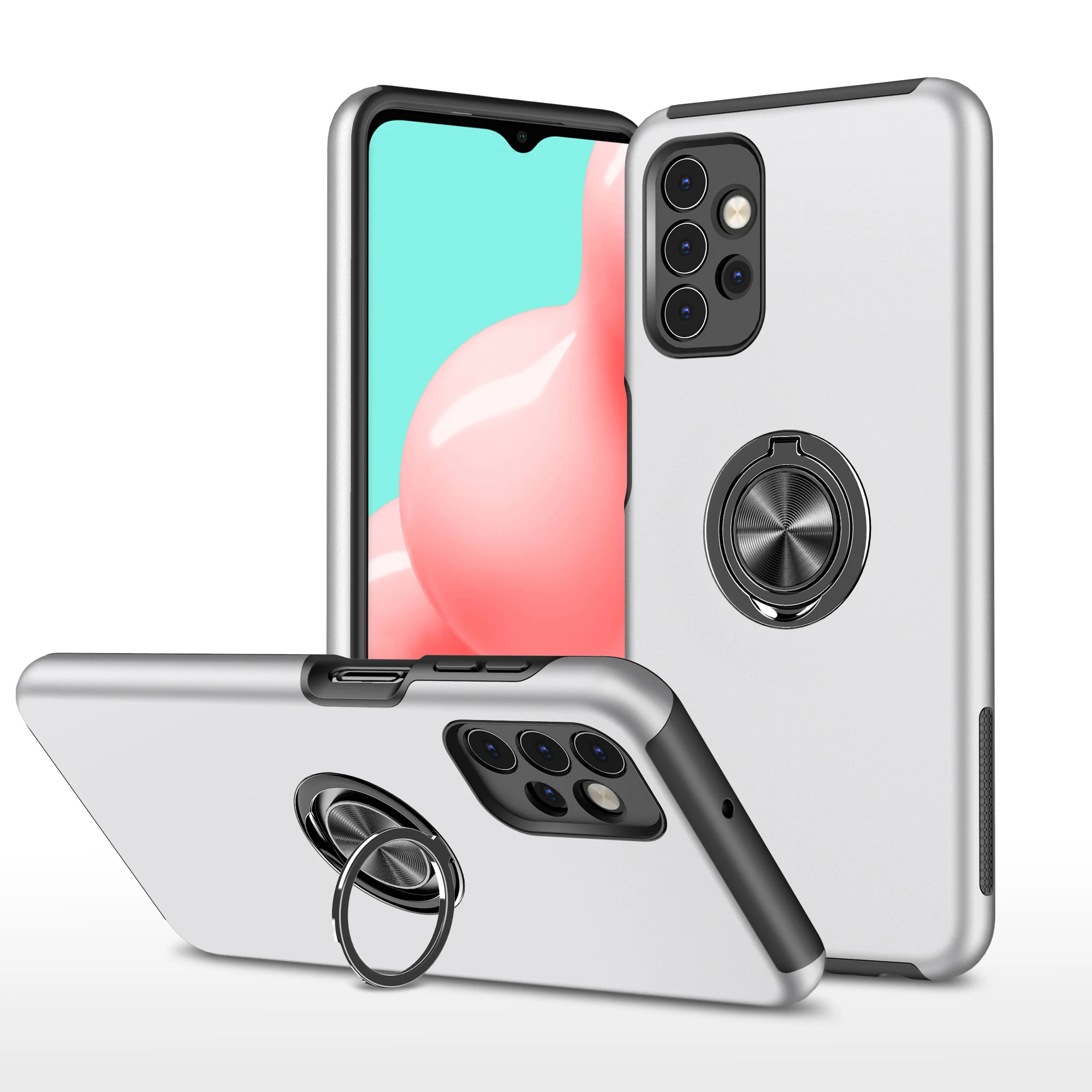

Shockproof Armor Case For Samsung galaxy A32 A42 A52 A72 A22 A82 A01 A02S A02 M02 A03S 5G Ring Magnet Cover