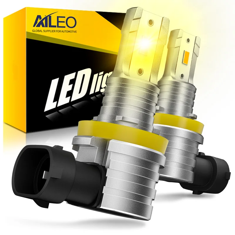 

AILEO 2 PCS H8 H11 LED Fog Light Bulbs 9005 HB3 9006 HB4 H7 H9 Led Fog Headlamp 6500K CSP 12000LM Super Bright Plug & Play 3000K