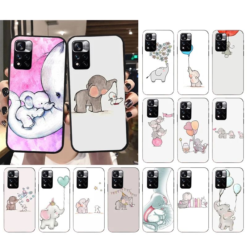 

Cute Cartoon Elephent Phone Case for Xiaomi Redmi Note 12 Pro 11S 11 10 Pro 9Pro Note9 10S Redmi 10 9C 9A Funda