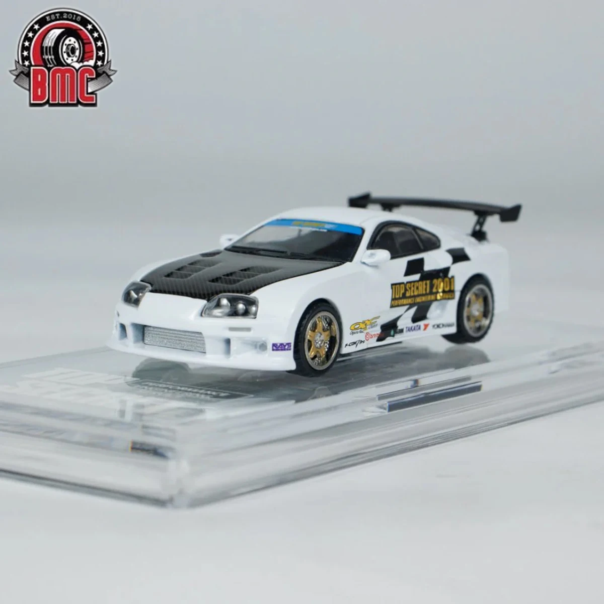 Фото BMC 1:64 Toyota Supra A80 Top Secret, белый, металлическое шасси, China Hobby Expo 2025, CHC, лимитированная серия, модель автомобиля из литого металла, в наличии №4
