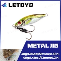letoyo 30g40g metal jig spoon fishing lure casting spinner for sea boat fishing trolling artificial hard baits saltwater tackle