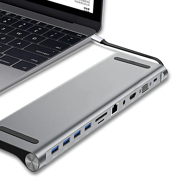 

USB C хаб, стандартная док-станция для ноутбука, кардридер PD SD TF с портом Type C, гигабитный адаптер Ethernet Type C для