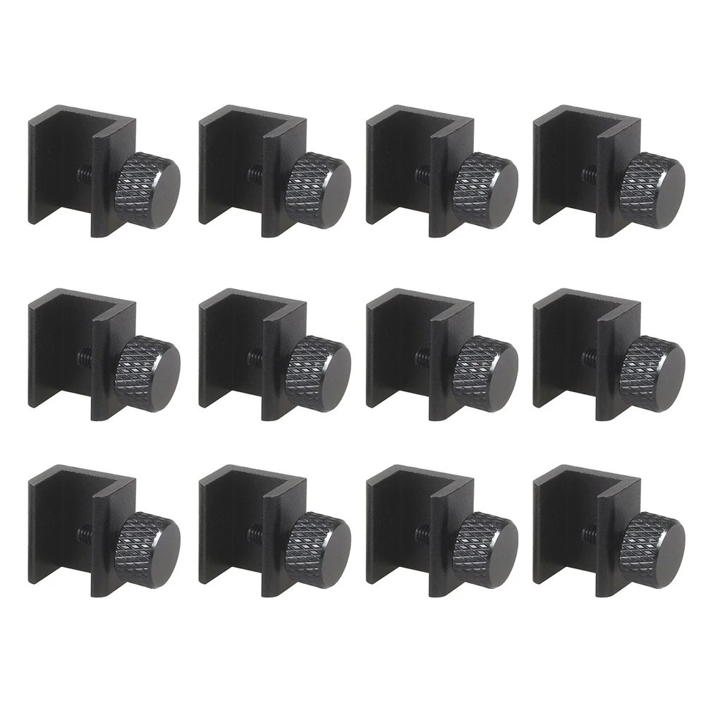 

12pcs Easy Install Black Fixed Glass Bed Clip Adjustable Screw Universal 3D Printer Clamps Durable Platform Fit For Ender 3 CR10