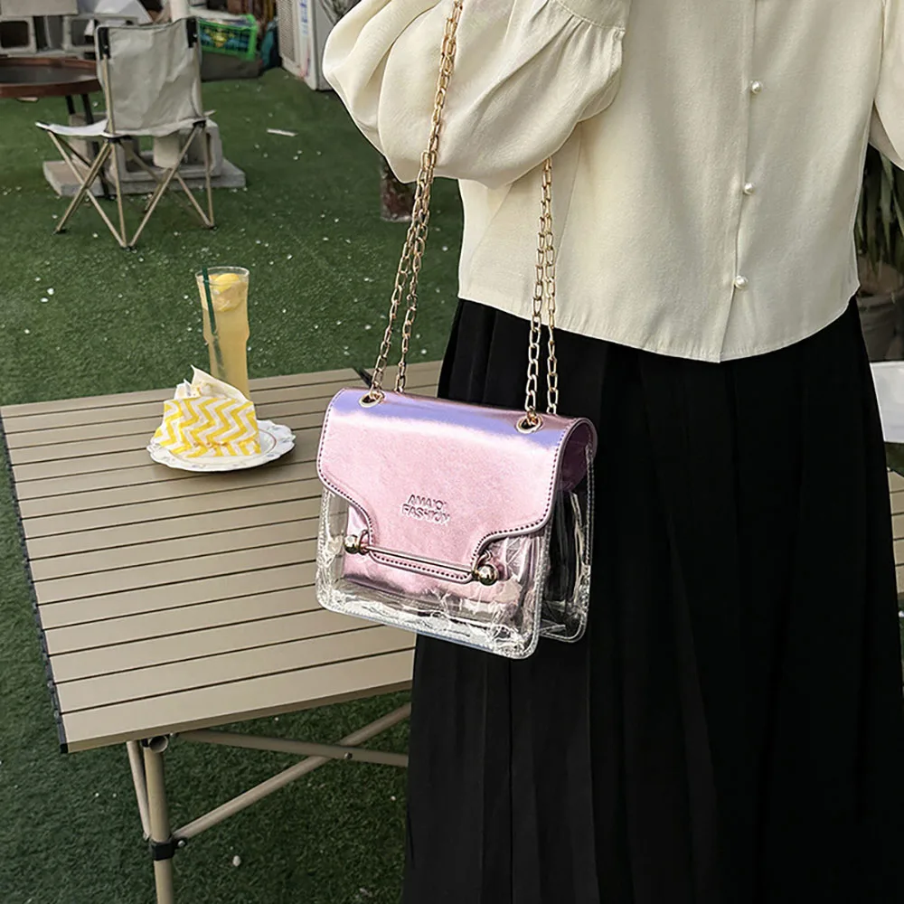 Роскошная дизайнерская женская сумка через плечо миниатюрный модный прозрачный